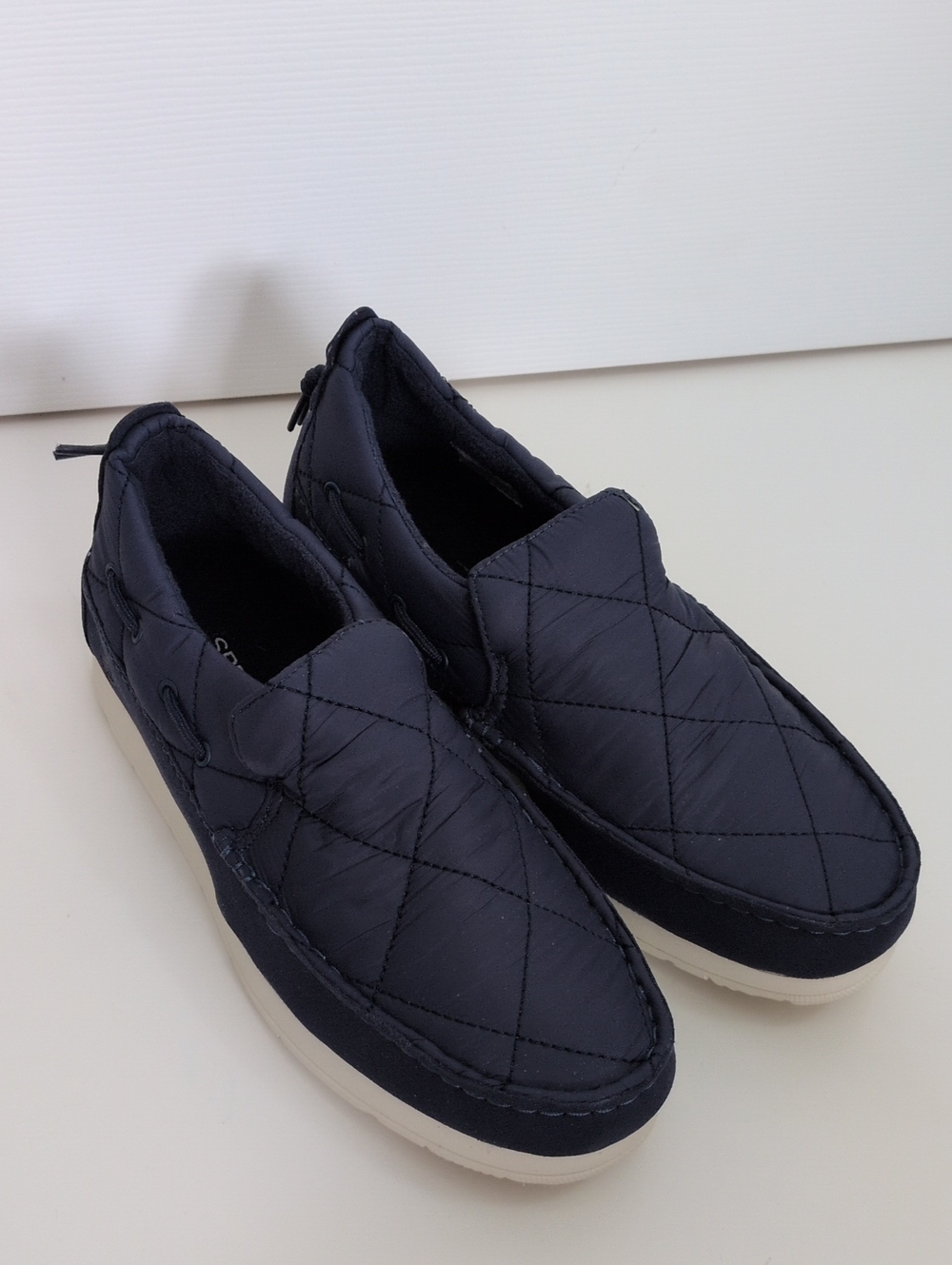 Sperry Women's Moc-Sider Nylon Slip On - Navy Blue - 8.5M
